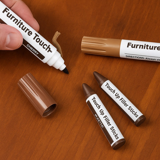 Set Markera i Voštanih Boja za Popravku Oštećenja na Drvenim Površinama